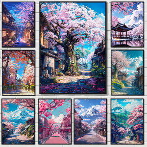 Cherry Blossom Mount Fuji Jigsaw Puzzle 1000Pieces Paper Puzzle Japanese Landscape Relaxing Game Home Decor Gift