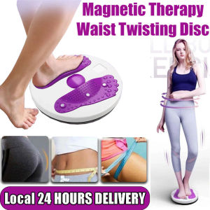 Waist Exercise Twister 2 in 1 Rope Twist Waist Plate Abs Waist Twister Balance Rotating Board Foot Massage Board 减肥减脂扭腰盘