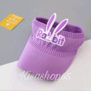 TOPI ANAK RAJUT VISOR PANTAI SUNSHADE MOTIF KARTUN BASEBALL ANTI UV ANAK KECIL LUCU LUCU - ZH