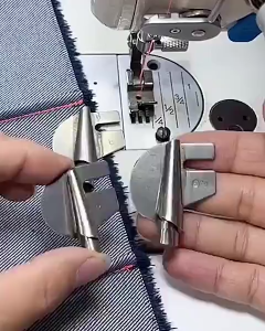 Industrial Household Stainless Steel Sewing Machine Presser Hemming Foot Sewing Tools Accessories