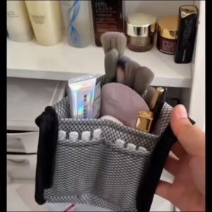 Travel Cosmetic Bag Waterproof Foldable Standing Hanging Toiletry Bag Large Capacity Clear Organizer for Hotel Bathroom Home Travel