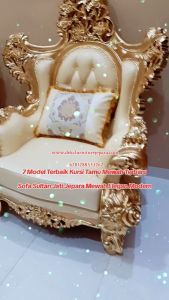 Sofa Sultan Ruang Tamu Jati Ukian Jepara Mewah Terbaru Sopa Sofa Mewah Sultan Kursi Raja Sultan