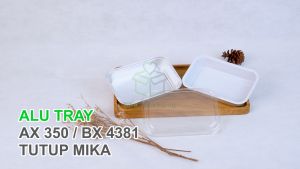[10 PCS] Alumunium Foil Tray Cup AX 350 / BX 4381 + Tutup Mika Lasagna Mentai Rice Dimsum Mentai Macaroni Schotel Pastel Tutup