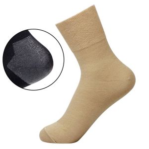 ถุงเท้าผ้าฝ้ายทรงบล็อกสำหรับผู้ชายและผู้หญิง ช่วงฤดูหนาว ความยาวครึ่งแข้ง ดูดซับเหงื่อ ระบายอากาศได้ดี ป้องกันการฉีกขาด