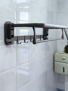 Bathroom rack set toilet holder suction cup no drilling installation metal material