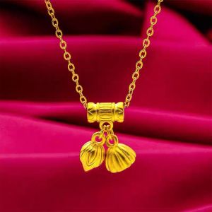 Good Persimmon Peanut Necklace Pendant Good Things Happen Good Luck Vietnam Placer Gold DIY Accessories 2024 New Arrival Chain Does Not Fade