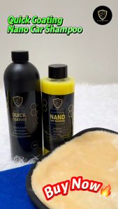 CAR Detailer - Wash + Coating W2C Combo Set Nano Car Shampoo 500ml + Quick Coating 500ml Car Coating Car Spray Coating Car Wash Car Shampoo 洗车 镀膜