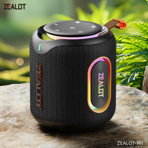 Zealot | Zealot-M1 Speaker Portable Bluetooth Speaker with Enhanced Bass Bluetooth 5.4 10H Playtime for Camping Hiking