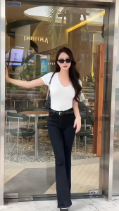 Áo Thun Cộc Tay Cổ Tim Nữ Chất Cotton Mềm Mại BigSize Misoul Áo Thun Trơn Cổ V Bassic 406