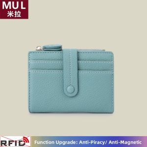 Mila Short Compact Wallet Integrated Card Holder Simple Stylish Multi-Slot Coin Pocket Youth Fashion Korean Style PU Leather