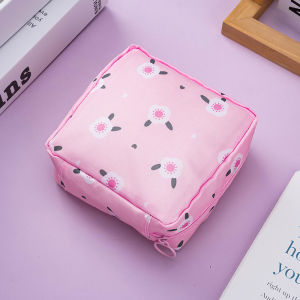 Zero Wallet Sanitary Napkin Storage Bag Portable Mini Simple Cartoon Cute Large Capacity Sanitary Cotton Portable Storage Bag