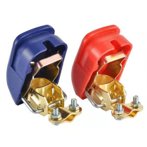 2Pcs Car Battery Terminal Connectors Quick Release Disconnect 12V 24V Positive Negative Battery Cable Ends for SAE/JIS Type Car