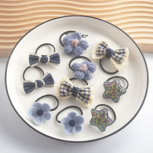 Adorable Princess Butterfly Knot Hair Ties for Girls Elastic Band Non-Damaging Fabric Hair Accessories Childrens Headwear