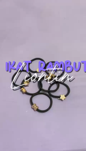 Hallobestie / Ikat Rambut / Gelang Kunciran Rambut / Karet Rambut Perempuan / Ikat Rambut Korea Kunciran Gold Liontin Bandul Aksesoris