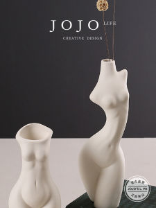 Modern Minimalist Ceramic Flower Vase Artistic Human Form Home Decoration Small Size Living Room Decorative Accessories