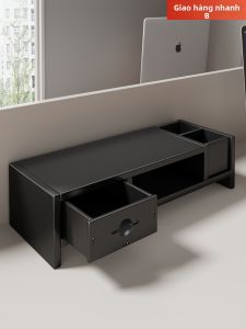 WUBUWEI | Giá Đỡ Màn Hình Gỗ Có Hộc và Giá Để Bút