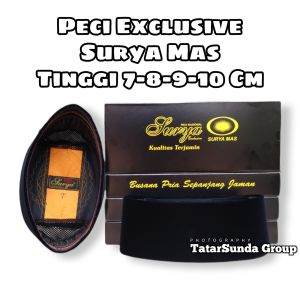 Peci Surya Mas Tinggi 7 cm 8cm 9cm Berventilasi Udara AC Model Peci Manis H Iming