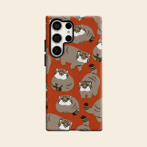 Pallas Cat Cartoon Luxury Fashion Full Lens Protective Case for Samsung Galaxy S26 S25 S24 A56 A36 Plus Ultra