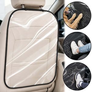 Universal Car Seat Back Anti Kick Protector Cover Transparent Rear Seat Protective Bag for Children & Pets Anti-Dirty Car Seat Waterproof Dustproof Cover