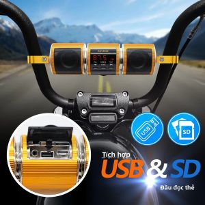 Loa Bluetooth Dành Cho Xe Máy Máy Nghe Nhạc MP3 Bộ Khuếch Đại USB Đài FM Cho Xe Đạp - Bộ Lắp Đặt