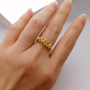 Cincin Fesyen Saiz 13.5 16 17.5 19.5 22.5 Emas 916 Yon Hing