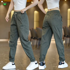 Ice Silk Quick Dry Thin Sport Pants Casual Workwear Summer Long Trousers for Men Youth Fashion Loose Fit Pocket Detail