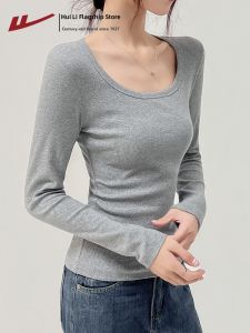 Warrior | Cotton U-Neck Regular-Shoulder Fitted Long Sleeve T-Shirt