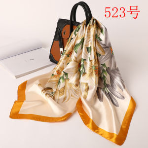 ผ้าพันคอผ้าไหมซาตินระดับไฮเอนด์สำหรับฤดูใบไม้ผลิและฤดูใบไม้ร่วงสำหรับผู้หญิง ผ้าคลุมศีรษะ ของขวัญสุดเก๋สำหรับคุณแม่