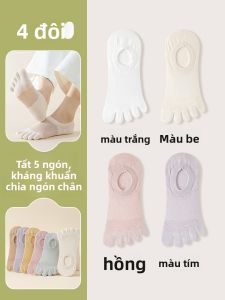 JINGCHI | Tất thể thao chống trượt mỏng mùa hè cho nữ Tất Pilates Tất thuyền chống khuẩn cho yoga và thể dục Tất mỏng chống trượt cho nữ