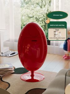 Designer Dinosaur Egg Shaped Sorting Trash Can