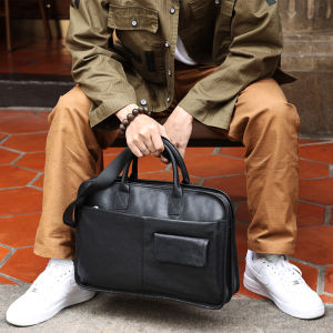 WANYE | Genuine Leather Business Laptop Bag Large Capacity