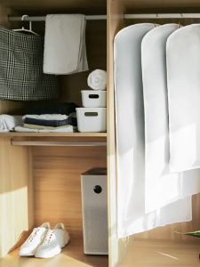 ถุงใส่สูท ถุงคลุมเสื้อผ้า กันฝุ่นกันยับ ทำความสะอาดง่าย หนาและรักษาสิ่งแวดล้อมPEVA ถุงใส่เสื้อผ้าป้อนกันฝุ่น