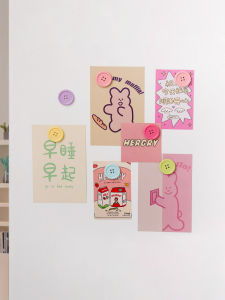 Magnet Ván Đen Hình Nút Cài Cố Định Hình Ảnh Để Trang Trí Nhà Cửa Từ Tính Dễ Thương Phụ Kiện Tủ Lạnh Phong Cách Mỹ