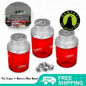 SEMPATI (Kaki 3) Kaki Karet Sangkar Burung Oval Besi Metal (Topi + Karet) Kaki Tebok Kandang Burung Murai Lovebird Love Bird Pleci Bulat KTBVAL