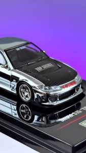 INNO64 1/64 SILVIA S15 TOP SECRET TASKL25 EVENT EDITION CHROME SILVER
