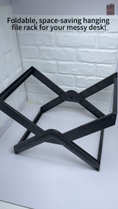 Foldable Long Hanging File Frame Suspension Paper Rack Desktop Hanging Folder Document Organizer