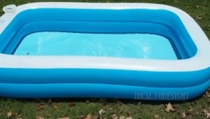 SUMI SHOP 1.8m-3.05m inflatable swimming pool with electric air pump 3 layers thickened rectangular pool for children family