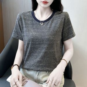 QIAOXIZI | Striped Regular-Fit Slimming T-Shirt Summer New Arrival