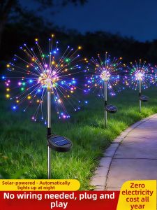 BEAUTY IN THE LIGHT | Solar LED Firework Dandelion Ground Light