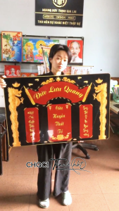 Tranh cửu huyền thất tổ công đức tổ tiên tráng gương treo tường CHQC1