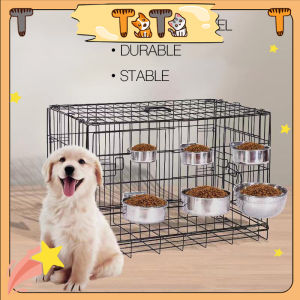 Ti Ti Dog Stainless Bowl For Dog Metal Hook Dog Hanging Food Bowl For Dog Cage Cat Bowl Stainless