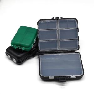 1Pc Portable Compostable Space Plastic Fishing Tackle Box with 2 Layers Individual Spacer Container for Bait Hooks Tools Storage