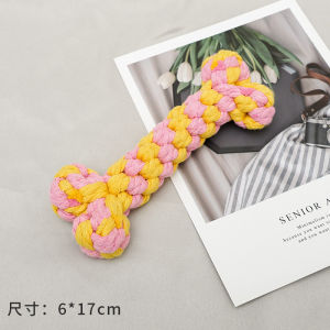 Durable Rope Knot Dog Toy Chew Rope Teeth Grinding Toy for Puppies Small Dogs Pet Supplies Basehi Self Entertaining