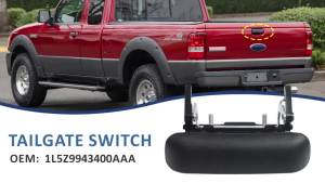 CNSPEED Tailgate Handle Rear Outside Exterior Outer Gate Lift Textured Black Plastic For Ford Ranger 1998-2011 1L5Z9943400AAA