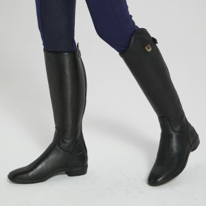 Mens And Womens Equestrian Long Boots Calf High Leather Riding Boots Jumping Boots Eight Foot Dragon Equipment for Horse Riding