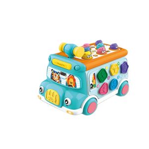 IN STOCK6 Sided Multifunctional Hammering Bus Kids Educational Musical Toys Bilingual Switching Mainan Belajar Kanak Kanak