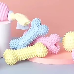 Pet Chew Toys Set Bone Pacifier Thorn Ring TPR Dog Molar Stick Teeth Cleaning Bite Resistant Puppy Teething Toy Boredom Relief