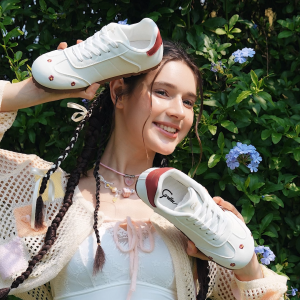 COROLLA New Womens Round Toe Embroidered Non-Slip Lightweight Sports Casual Shoes ready stock