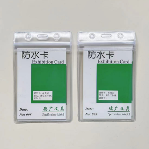 Waterproof Vertical Style Exhibition ID Card Holder Case 80*120mm Business Supplies Stationery Document Cover De Guang