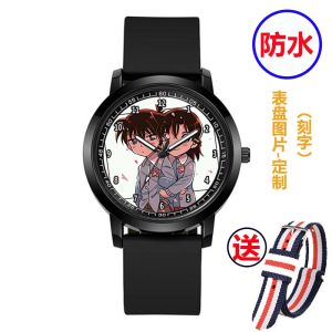 Waterproof Quartz Electronic Watch Fashionable Rubber Band round Face Alloy Case Ordinary Glass Mirror Neutral Style New Condition